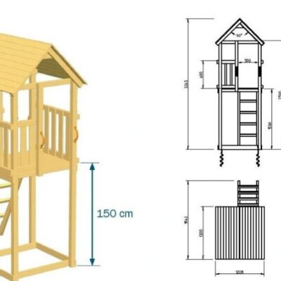 Mänguväljak KIOSK immutatud puiduga - Image 3