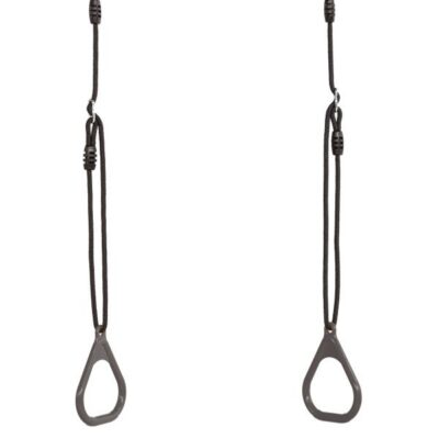 Võimlemisrõngad antratsiithall DICE (mustad Premium köied)