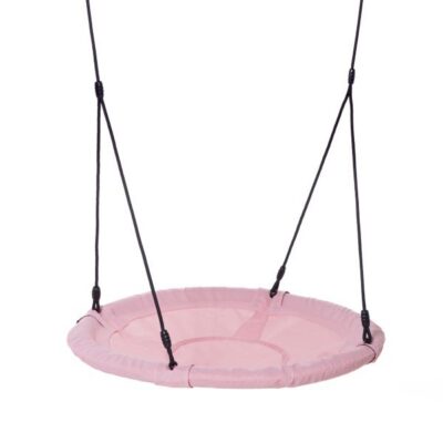 Pesakiik DICE pastelne roosa ∅100cm (mustad köied)