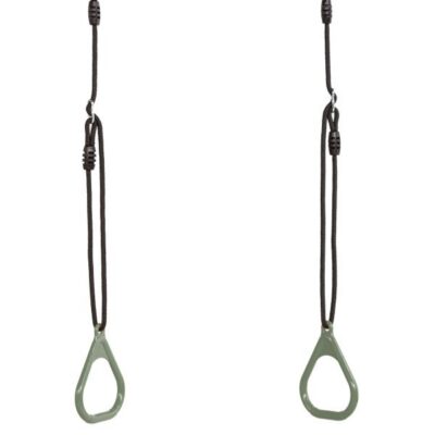 Võimlemisrõngad pastelne roheline DICE (mustad Premium köied)