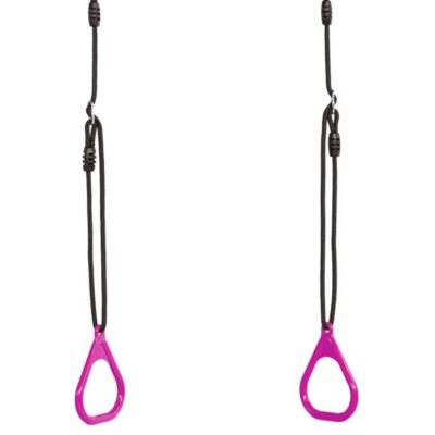 Võimlemisrõngad roosa DICE (mustad Premium köied)